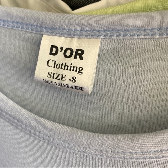 D’OR- Light Blue Tee size 8 - Picture 5 of 6